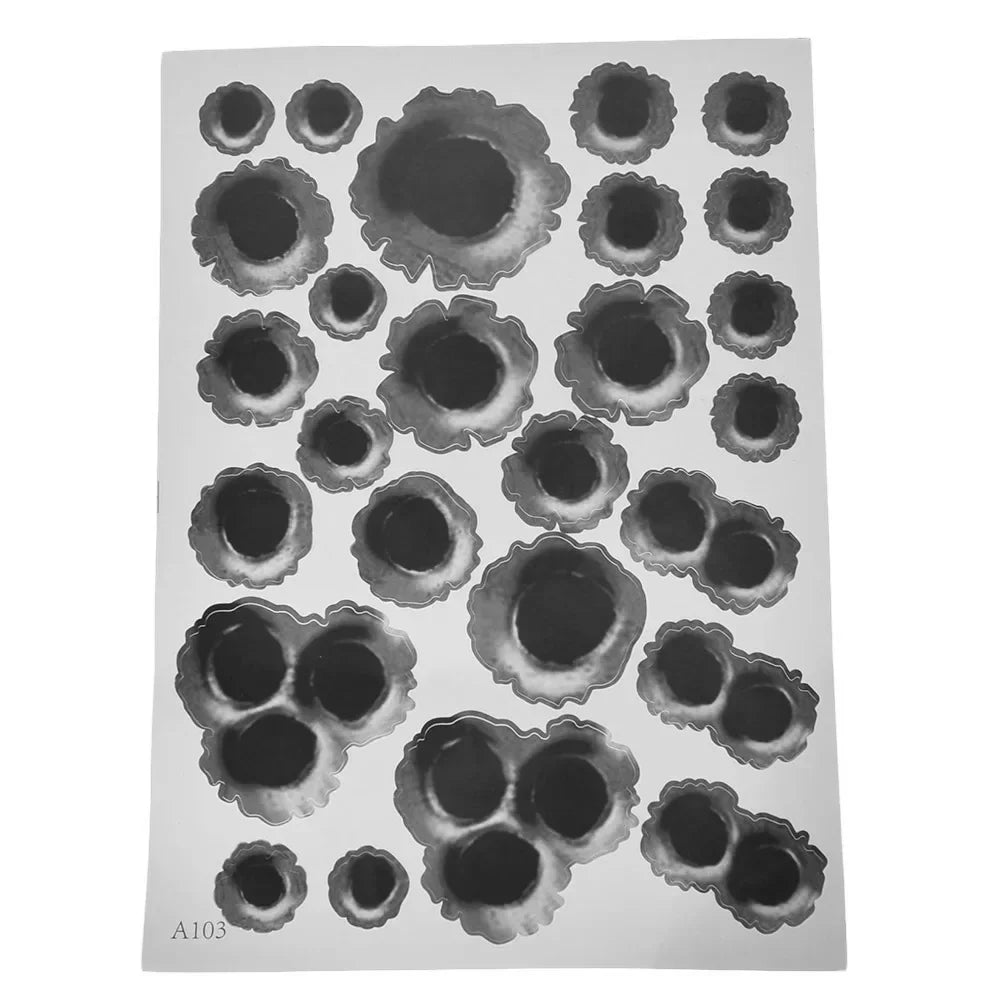 Adesivo per auto con foro di proiettile 3D