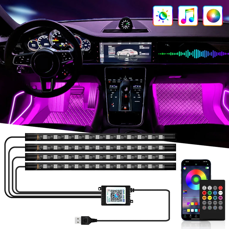 RGB LED Car Interior Ambient Lights