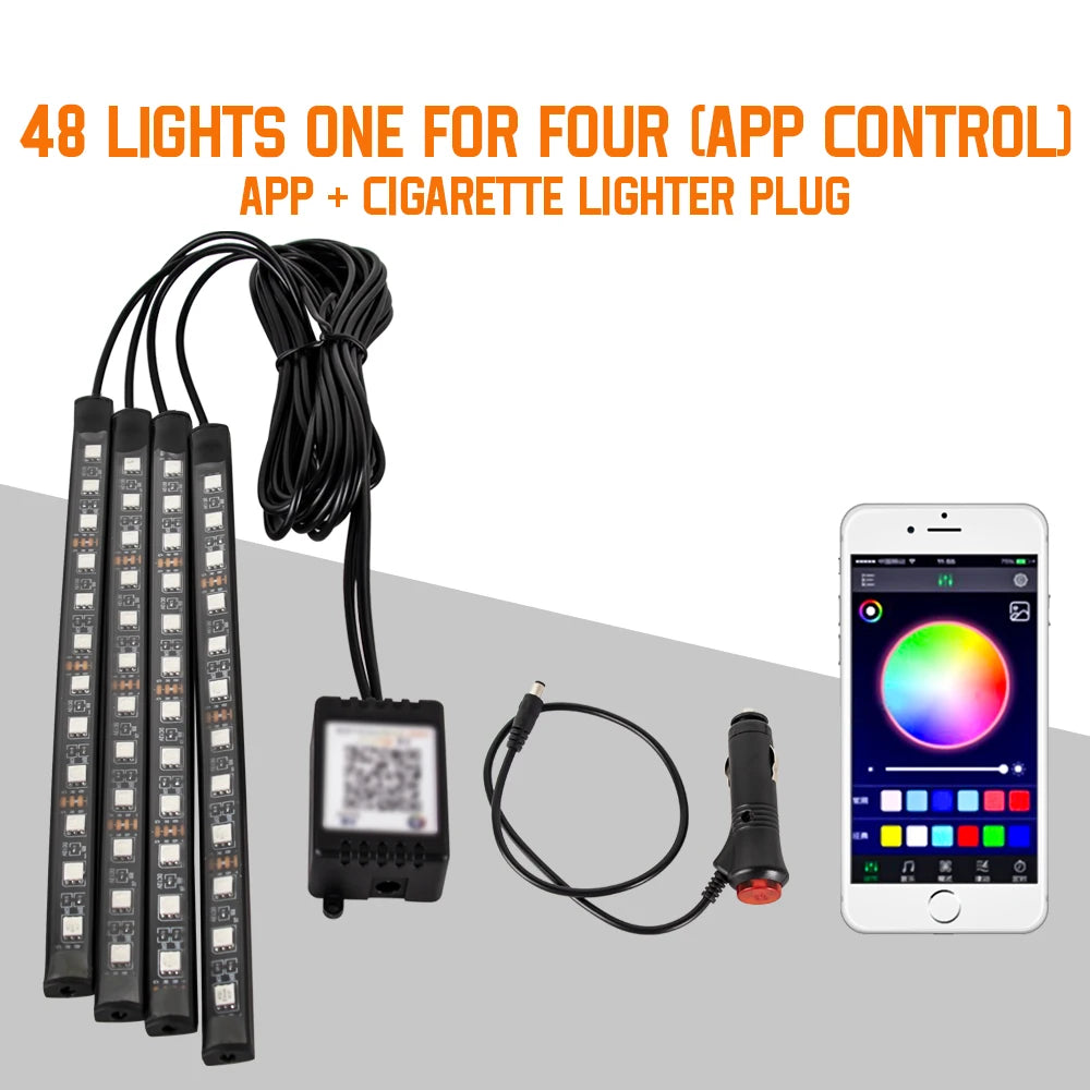 RGB LED Car Interior Ambient Lights