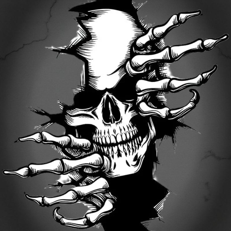 Adesivo esterno per auto e moto con scheletro