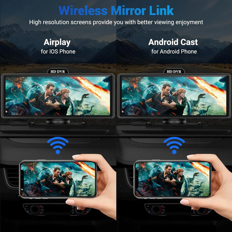 Dash Cam 4K con CarPlay wireless e Android Auto