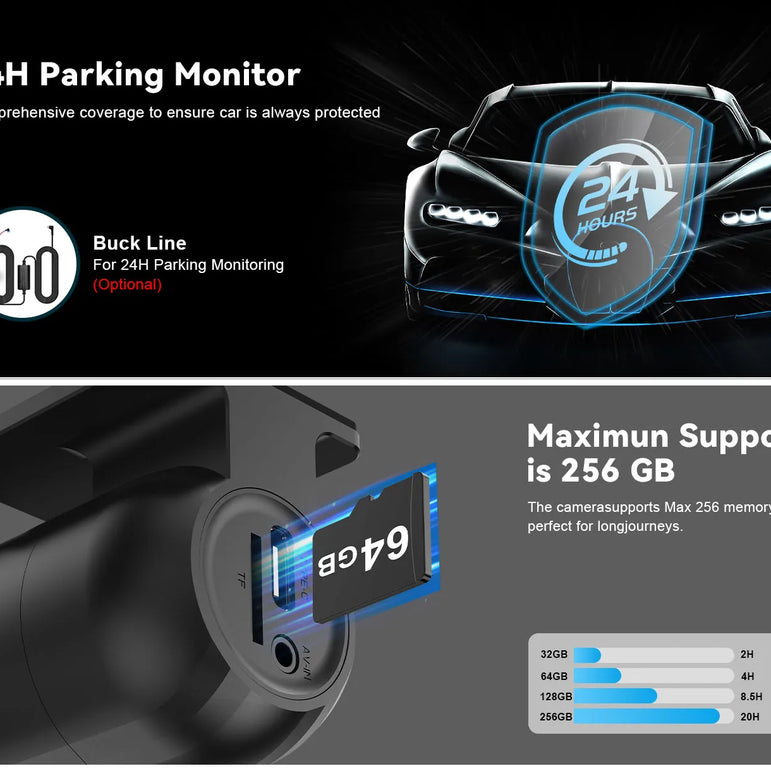 Dash Cam 2.5K con WiFi e GPS
