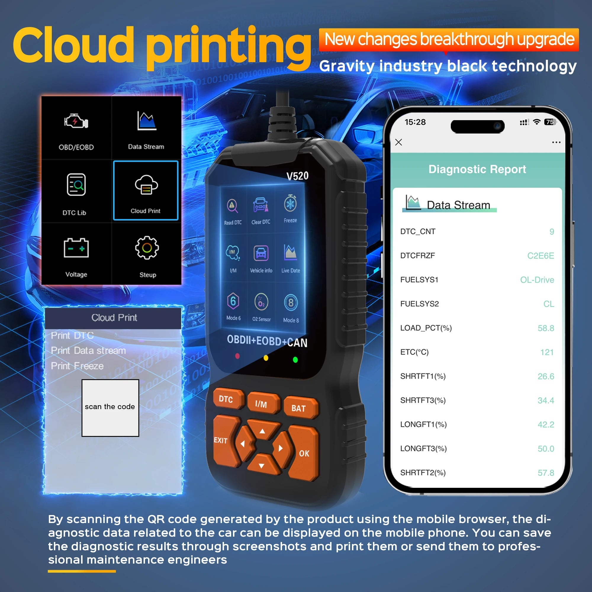 Strumento di scansione diagnostica per auto OBD2