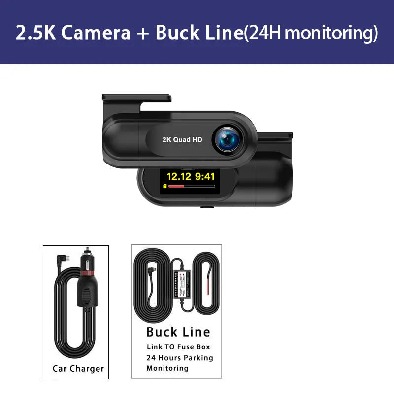 2,5K-Dashcam mit WLAN und GPS