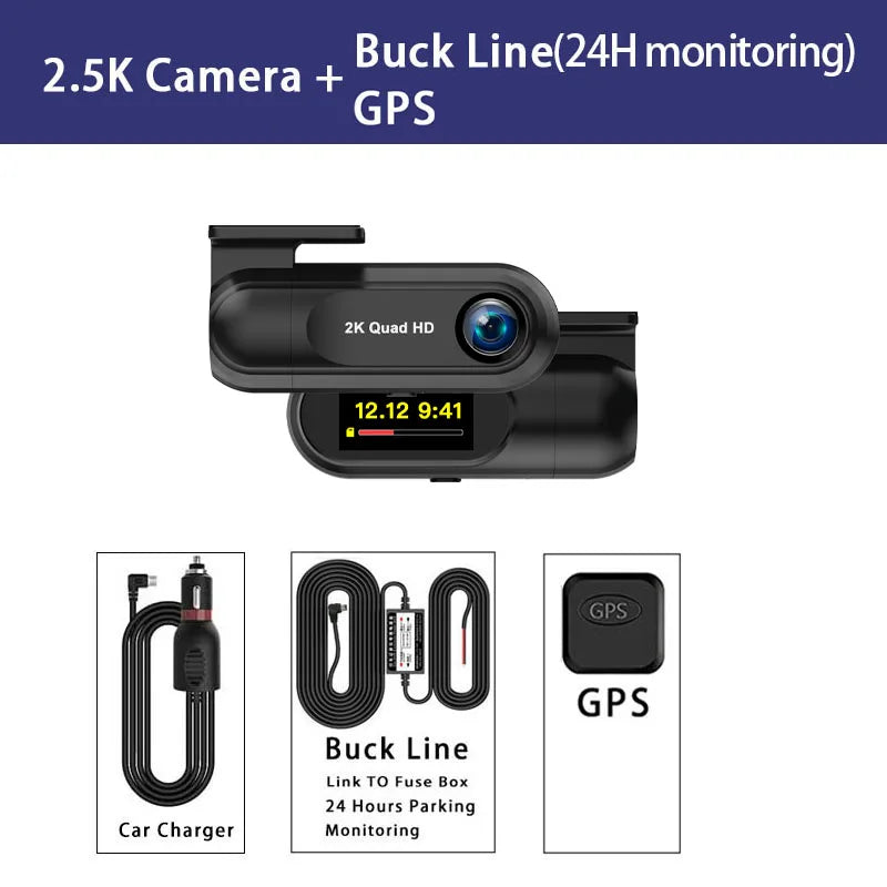 2,5K-Dashcam mit WLAN und GPS