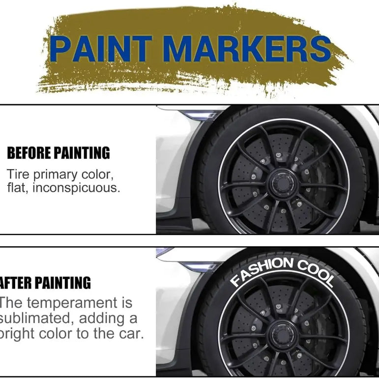 White Waterproof Tire Paint Pen