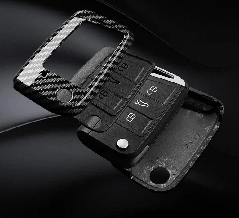 Carbonfaser-Schlüsseletui für VW und Skoda
