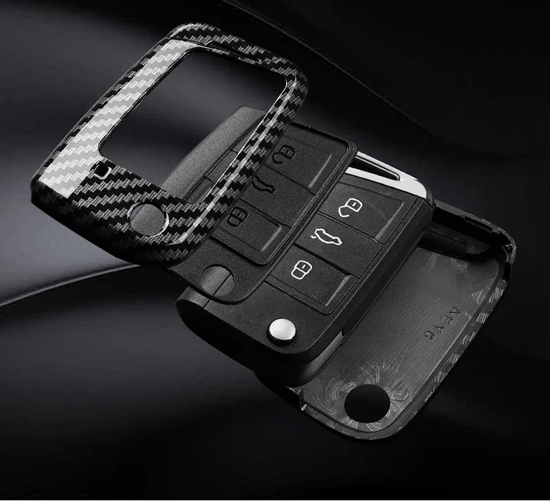 Carbonfaser-Schlüsseletui für VW und Skoda