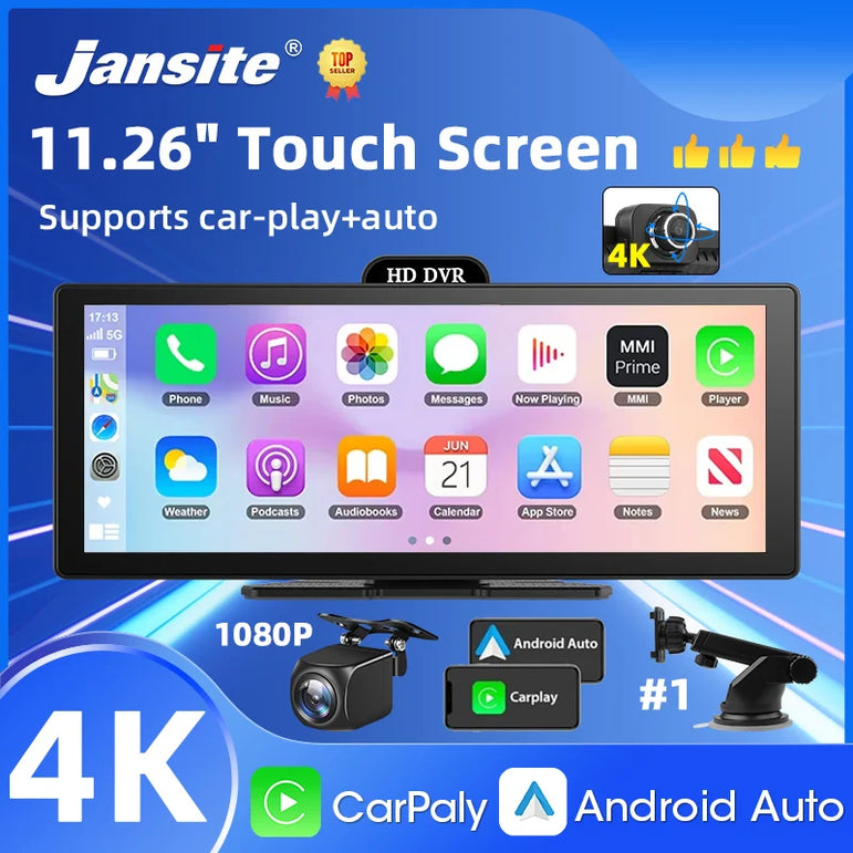 Dash Cam 4K con CarPlay wireless e Android Auto