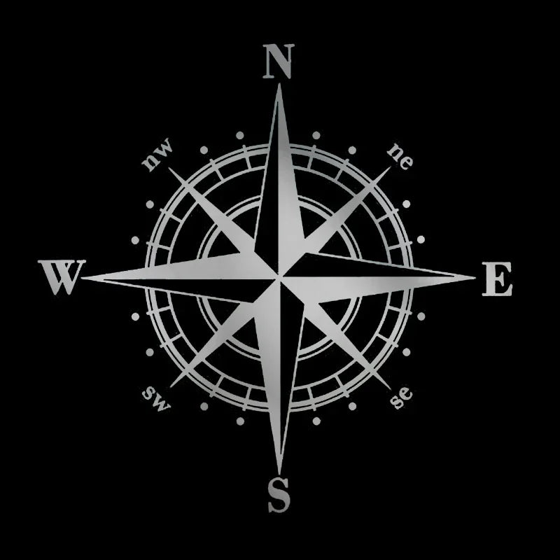 Adesivo impermeabile per auto con bussola da 15 cm