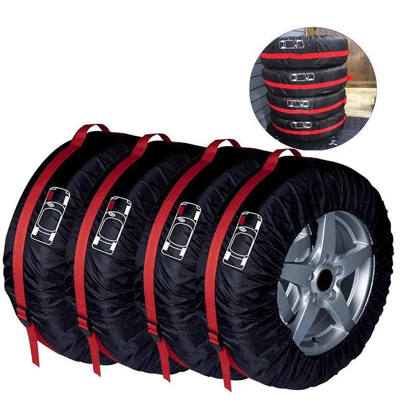Set of 4 covers for storing car wheels