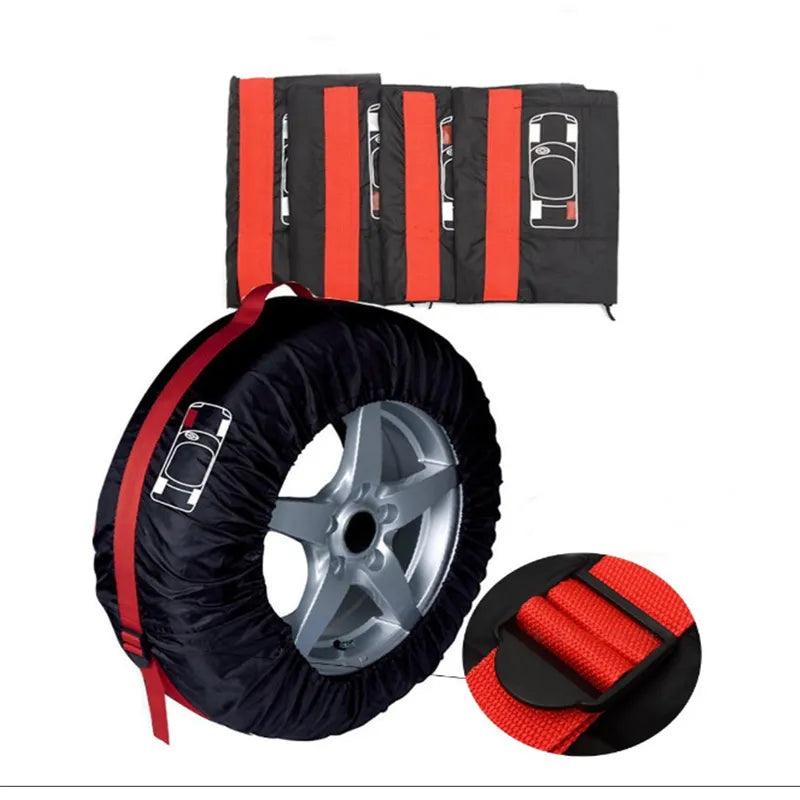 Set of 4 covers for storing car wheels