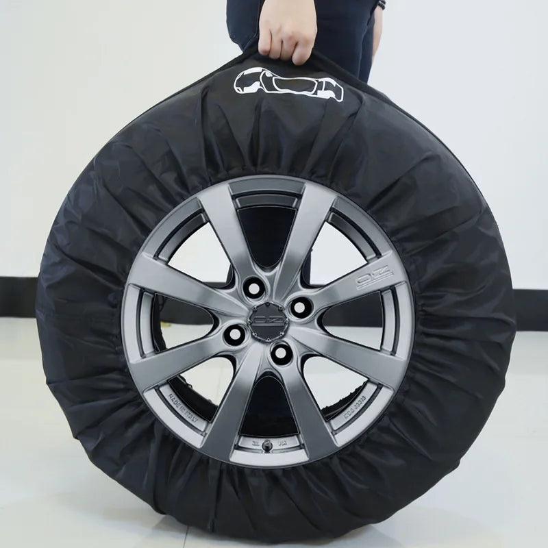 Set of 4 covers for storing car wheels