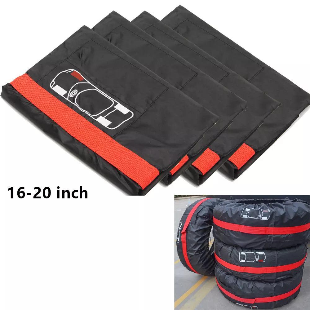 Set of 4 covers for storing car wheels