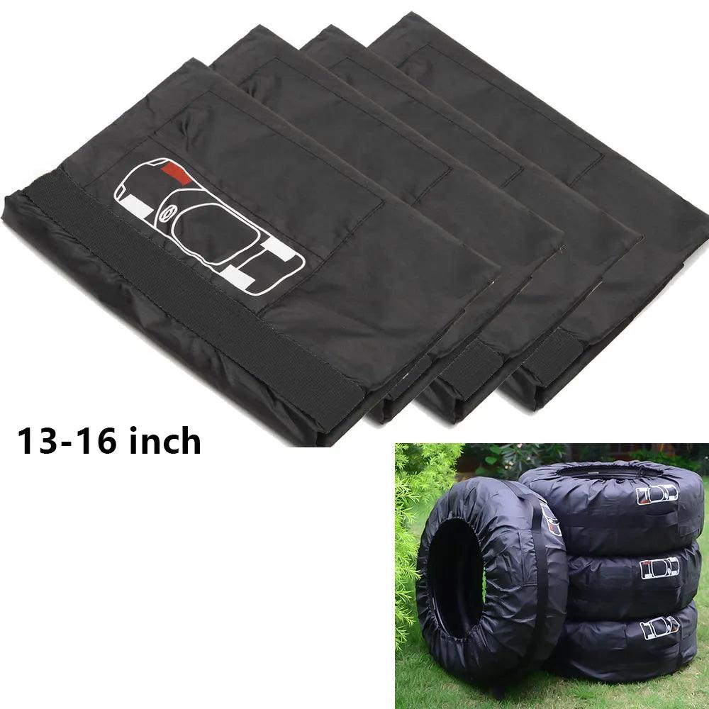 Set of 4 covers for storing car wheels