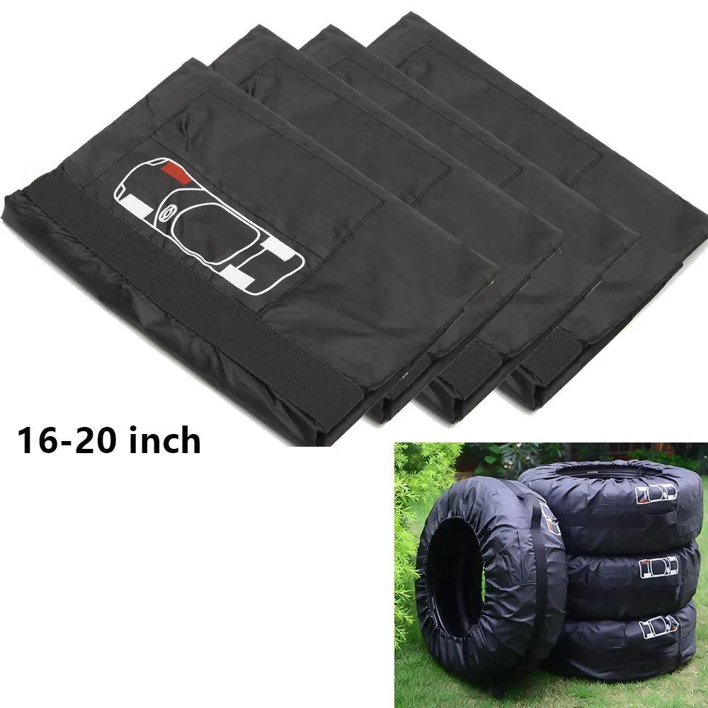 Set of 4 covers for storing car wheels