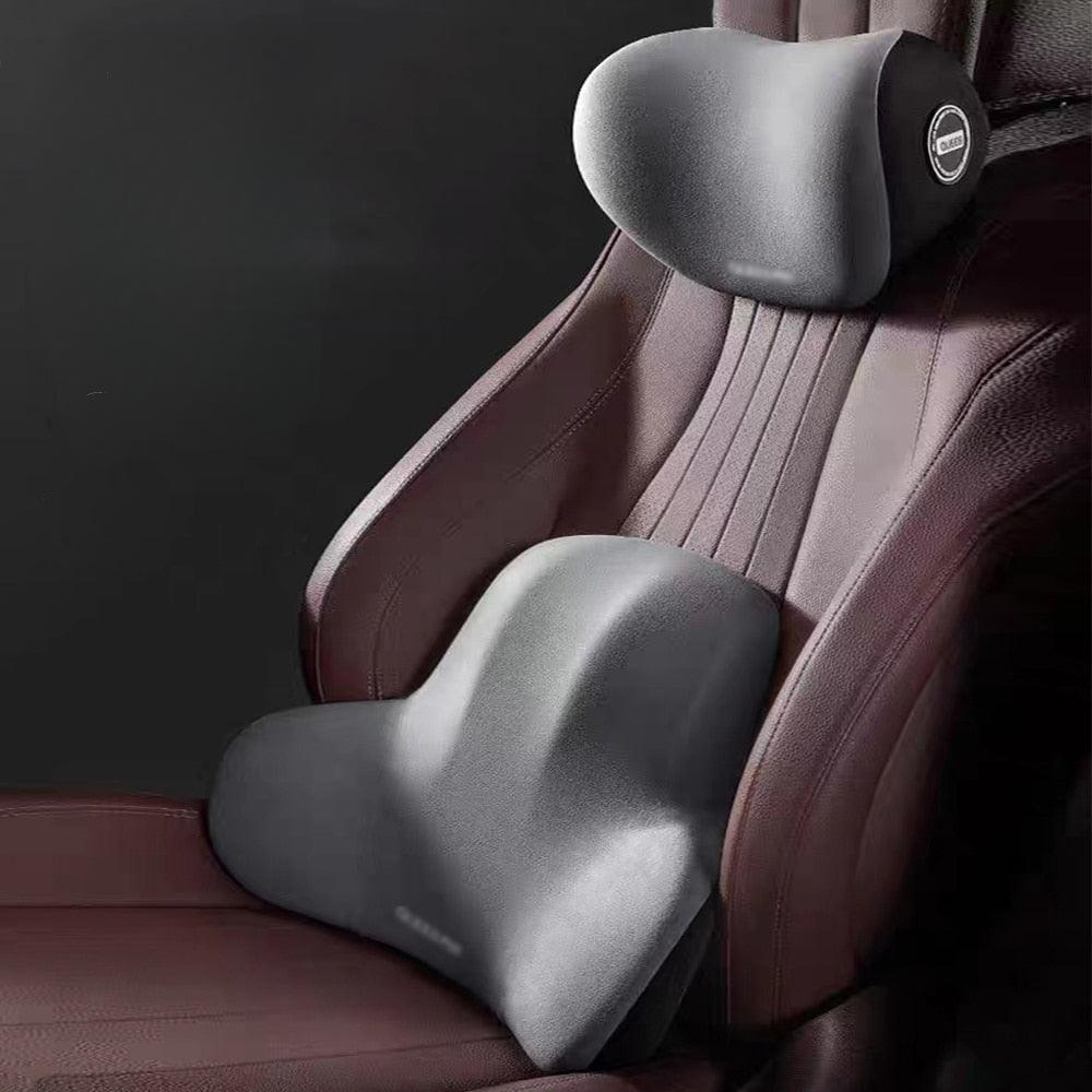 Set of car pillows for headrests and lumbar