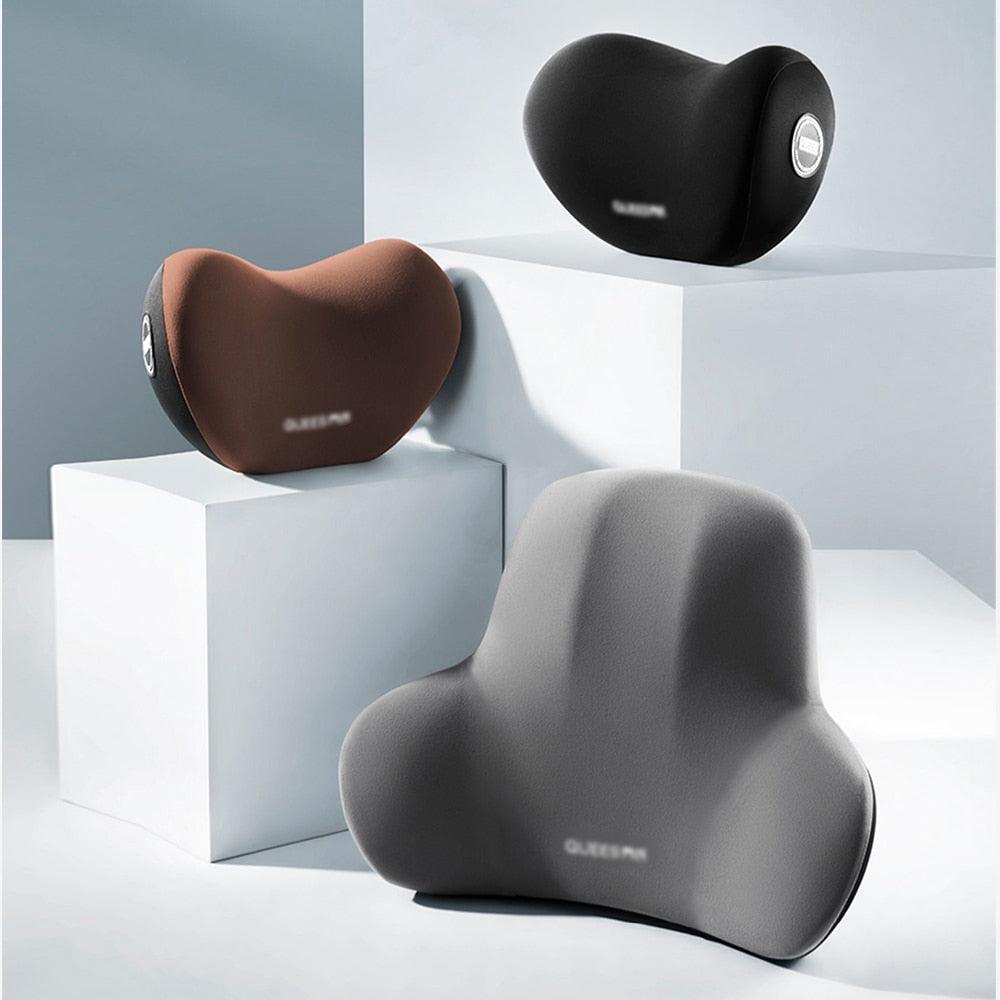 Set of car pillows for headrests and lumbar