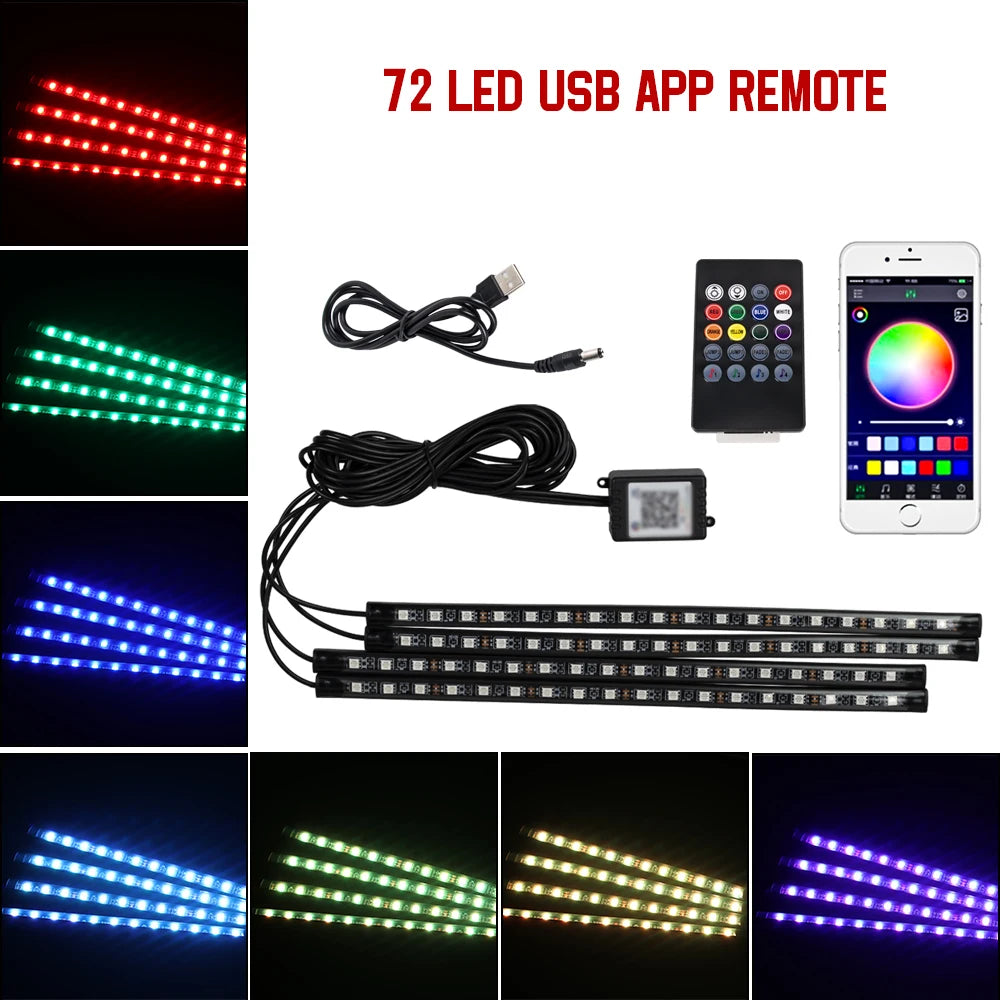 RGB LED Car Interior Ambient Lights