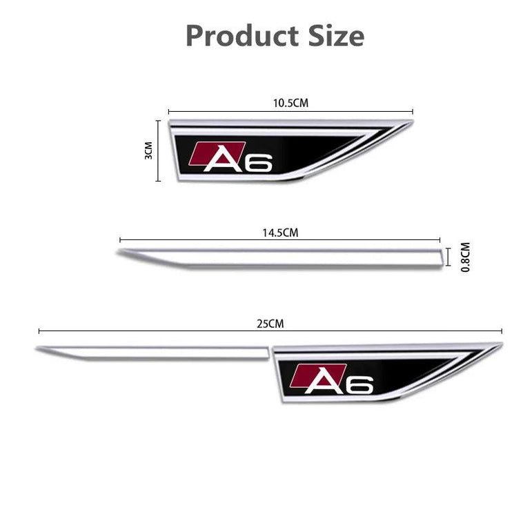 Side metal emblem for Audi (A3-A8) (Q3-Q8)