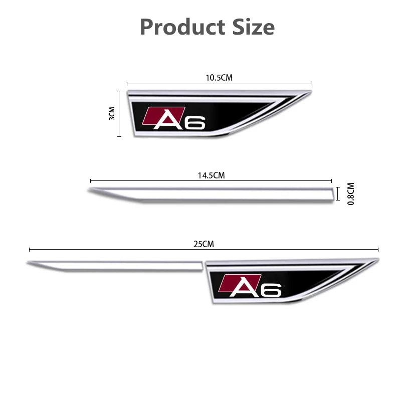 Side metal emblem for Audi (A3-A8) (Q3-Q8)