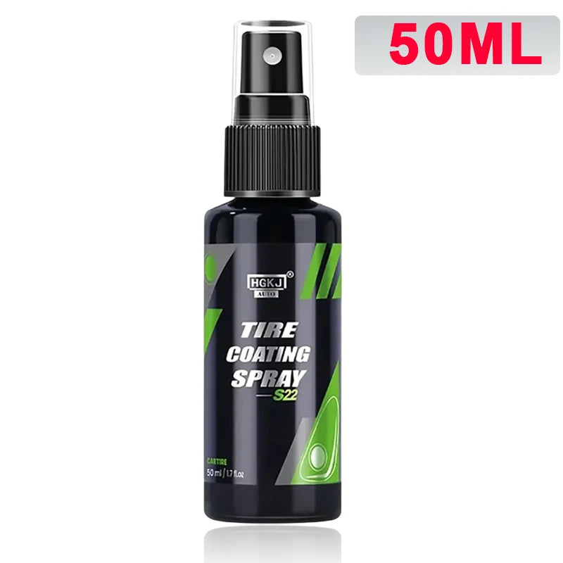 Tire coating spray bottle with 'HEKJ' branding on a white background