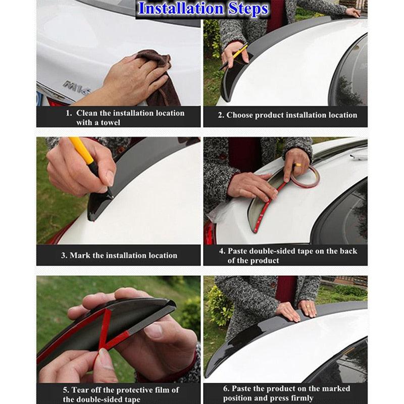 Universal car spoiler for trunk