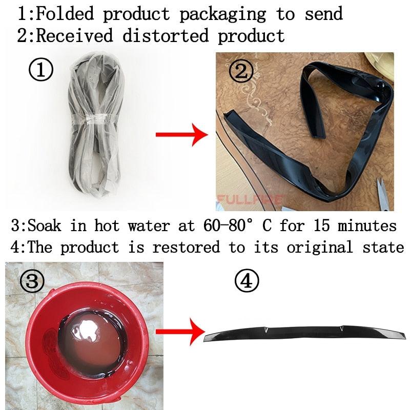 Universal car spoiler for trunk