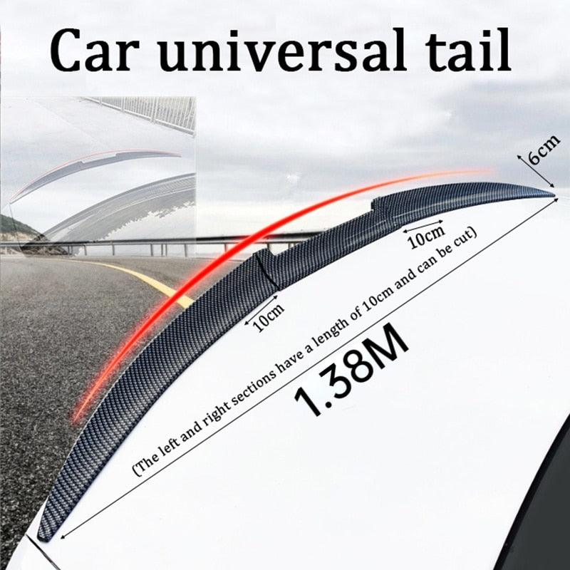 Universal car spoiler for trunk