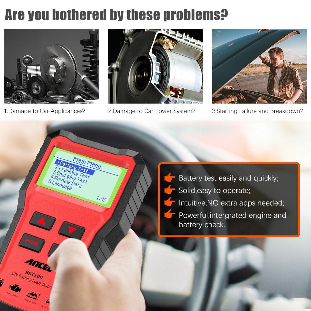 Battery Tester - Ancel BST100 Car Tool - One Beast Garage