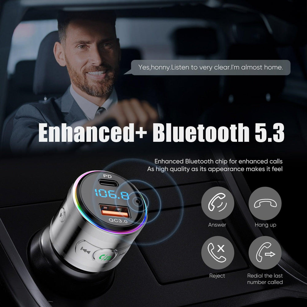 Bluetooth Car Adapter with FM Transmitter - One Beast Garage