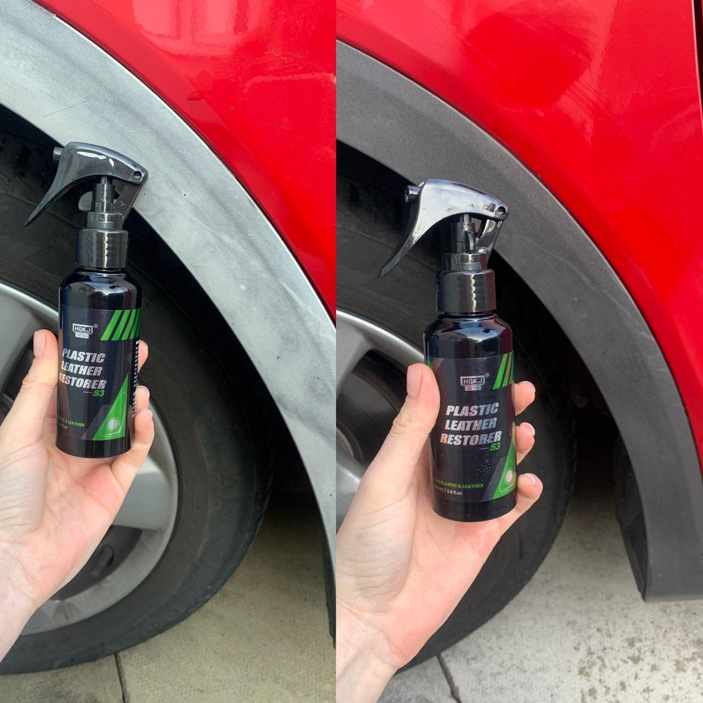 Car Plastic Restorer Polish Leather Cleaner Spray Back To Black - One Beast Garage