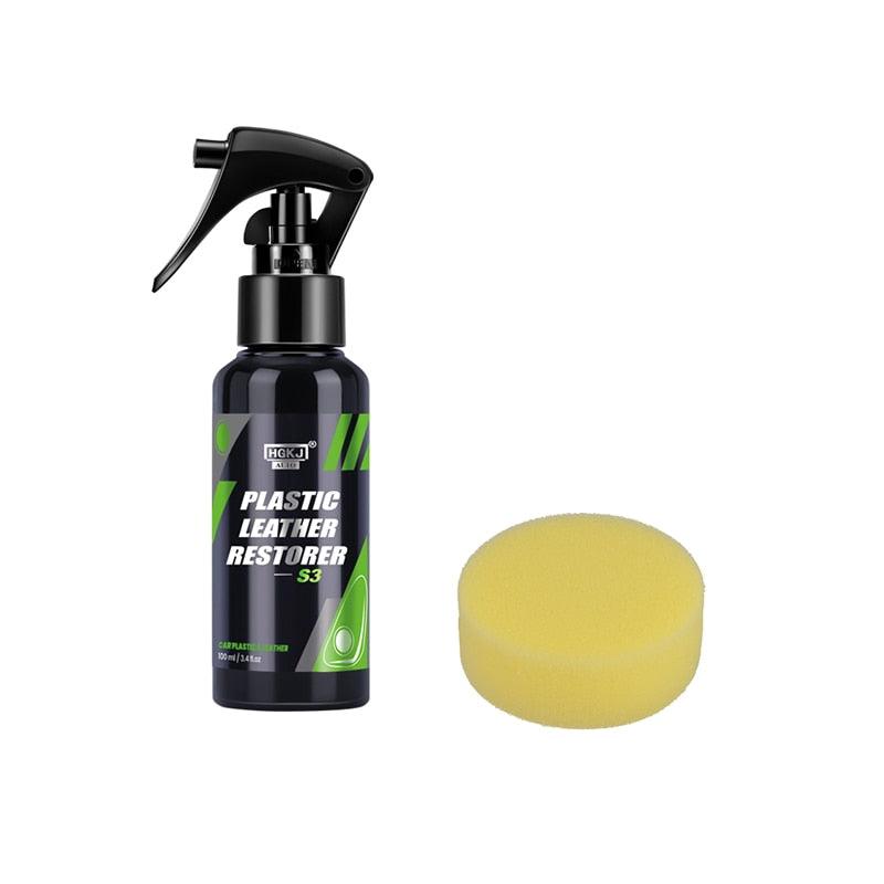 Car Plastic Restorer Polish Leather Cleaner Spray Back To Black - One Beast Garage