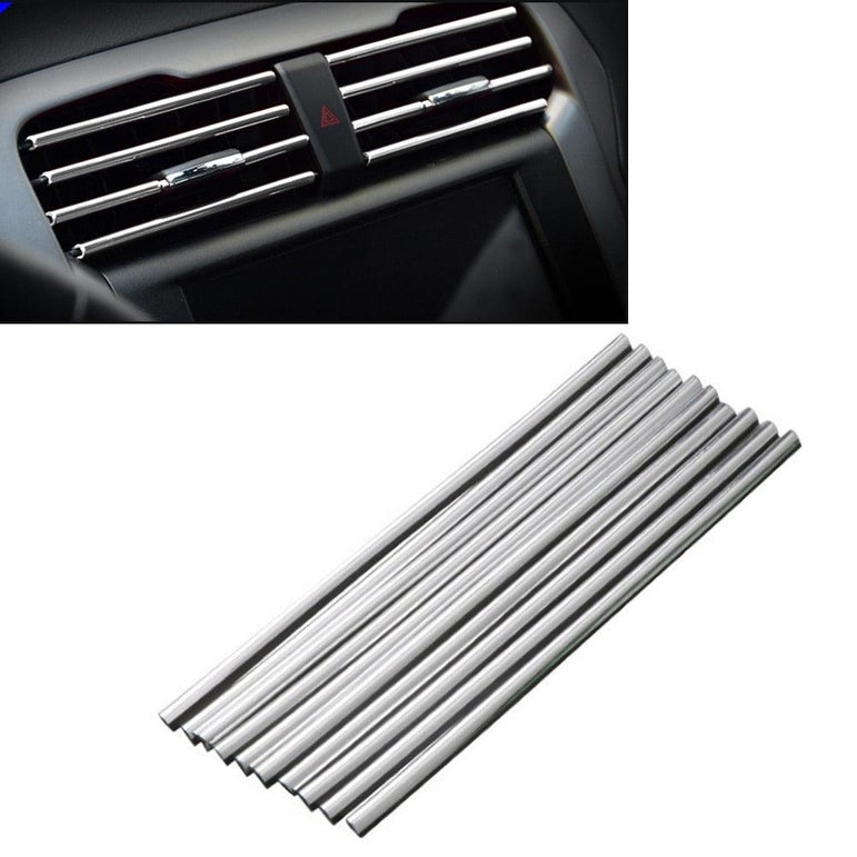 Decorative nickel strips for car air vents - One Beast Garage