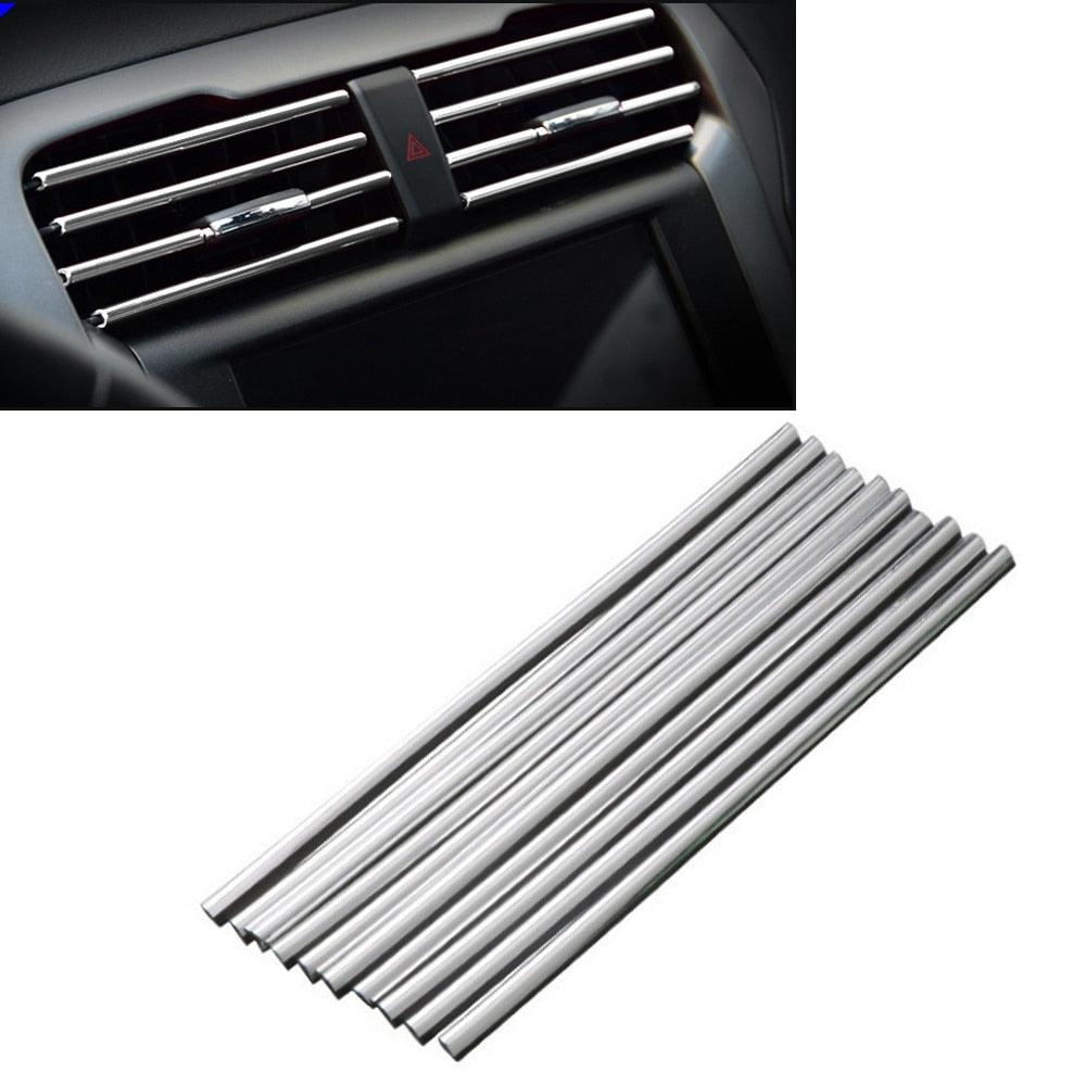 Decorative nickel strips for car air vents - One Beast Garage