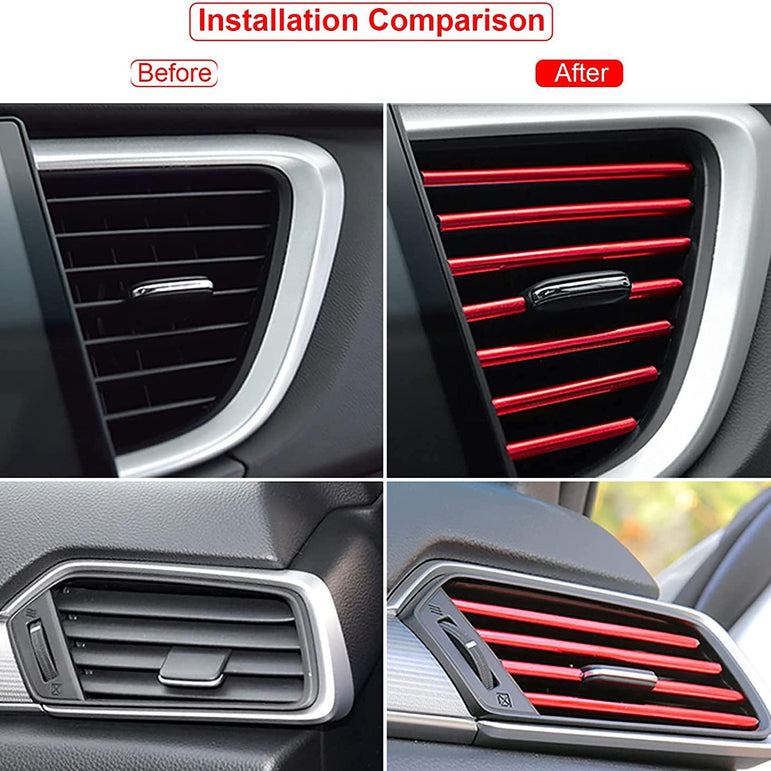 Decorative nickel strips for car air vents - One Beast Garage
