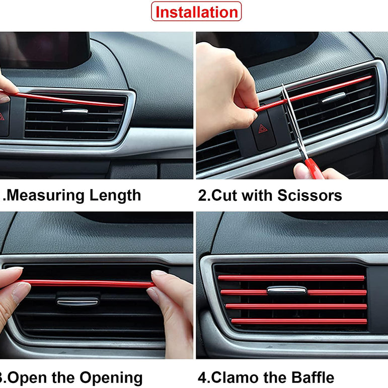 Decorative nickel strips for car air vents - One Beast Garage