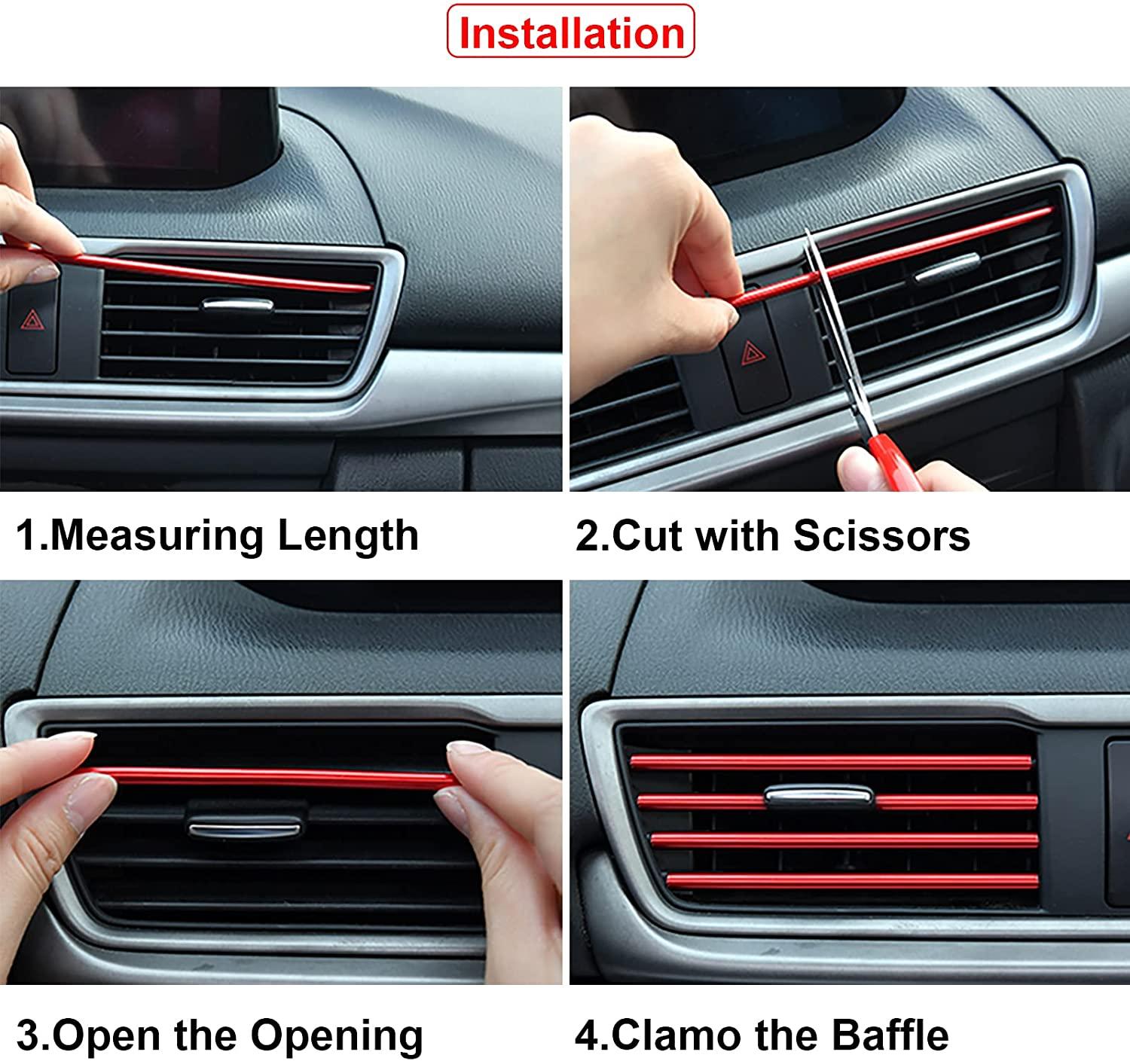 Decorative nickel strips for car air vents - One Beast Garage