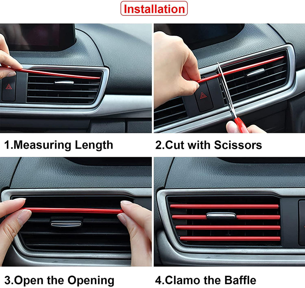 Decorative nickel strips for car air vents - One Beast Garage