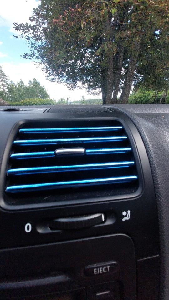 Decorative nickel strips for car air vents - One Beast Garage