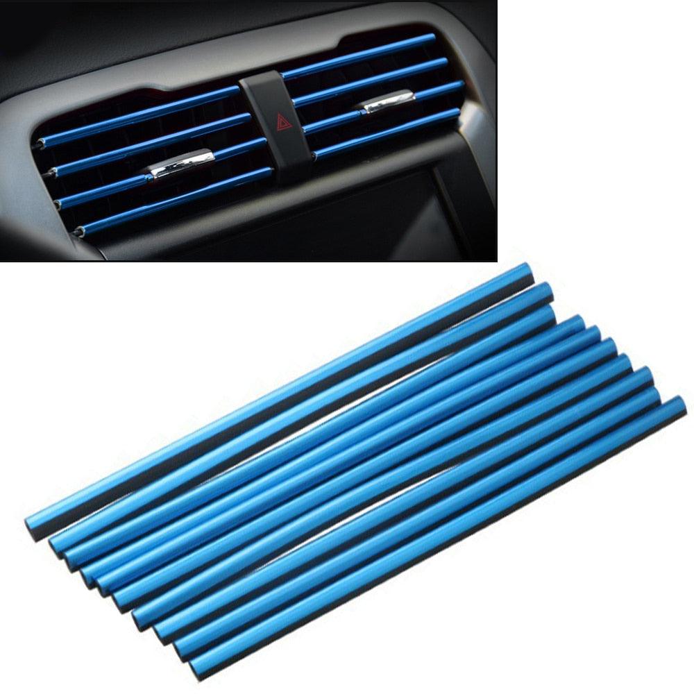Decorative nickel strips for car air vents - One Beast Garage
