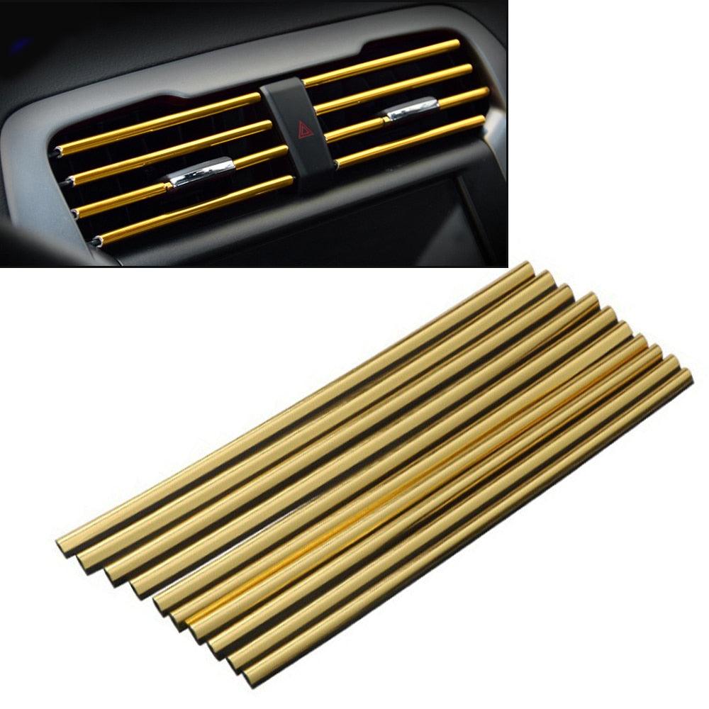 Decorative nickel strips for car air vents - One Beast Garage