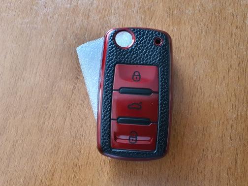 Leather Car Key Cover Case for Volkswagen / Beetle / Skoda / Jetta - One Beast Garage