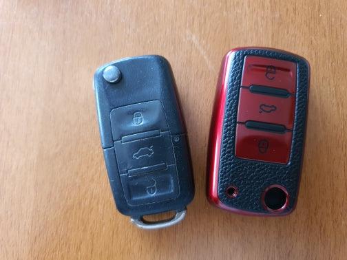 Leather Car Key Cover Case for Volkswagen / Beetle / Skoda / Jetta - One Beast Garage