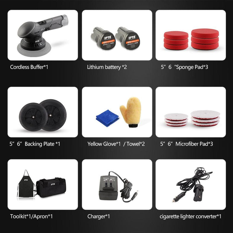 Polishing and polishing machine SPTA- 12V Power-2500-5000 RPM - One Beast Garage