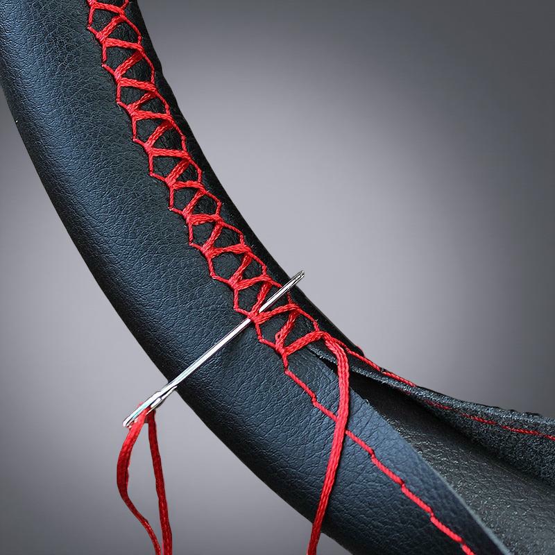 premium-perforated-black-natural-leather-steering-wheel-cover-one-beast-garage-1