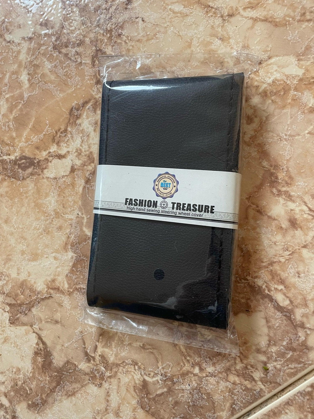 Premium Perforated Black Natural Leather Steering Wheel Cover - One Beast Garage