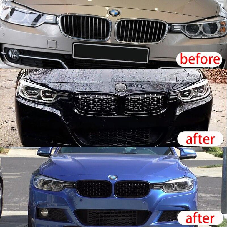 Set of 2 central grills for BMW, with a luxurious and premium look - One Beast Garage
