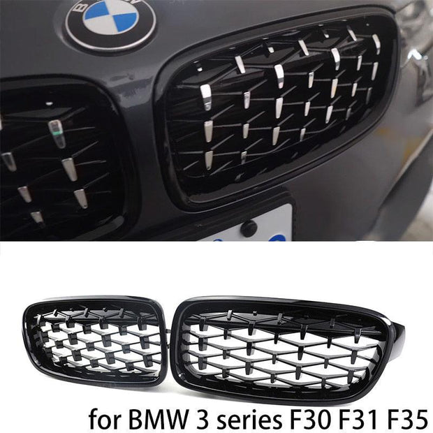 Set of 2 central grills for BMW, with a luxurious and premium look - One Beast Garage