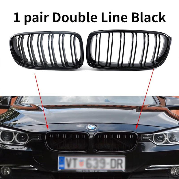 Set of 2 central grills for BMW, with a luxurious and premium look - One Beast Garage